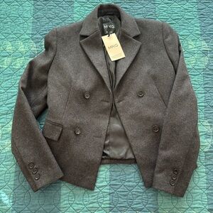 NWT Mango Cropped Peacoat